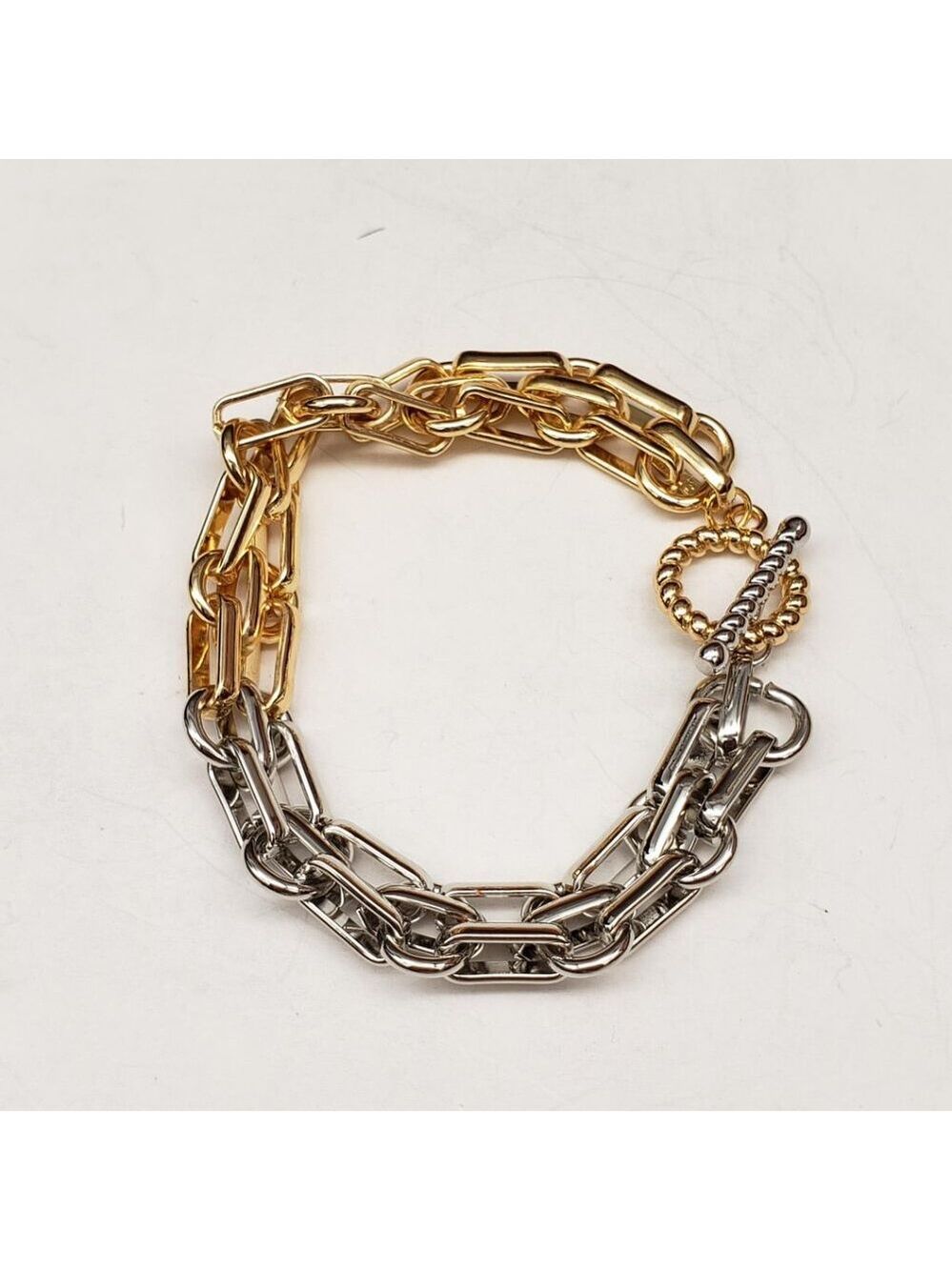 Silver and Gold 2 Tone Gold Plated Bracelet